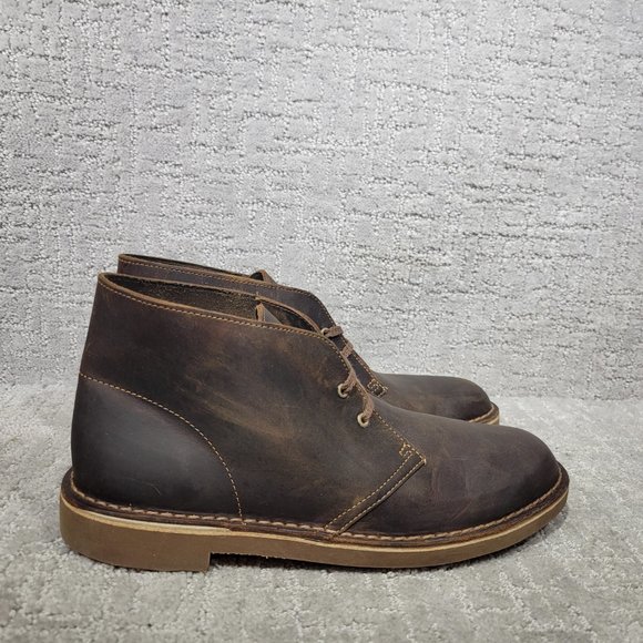 Clarks Bushacre 2 Beeswax Men's Size US 9.5 M Brown Leather lace Up Chukka Boots - Picture 4 of 11
